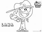 Loud House Coloring Pages Lana Draw Printable Lisa Kids Template sketch template
