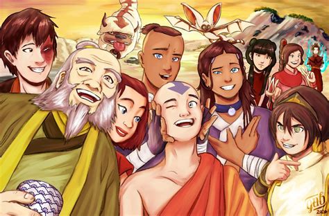 the whole gaang in 2020 avatar the last airbender art avatar the
