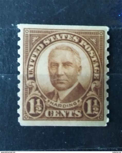 rare usa vintage   cent harding brown   mp   unused stamp timbre  sale