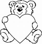 Coloring Pages Heart Print Hearts Color Printable Sheet Sheets Kids Valentines Colouring Valentine Bear Teddy sketch template