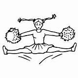 Cheerleading Visit Coloring Pages Yelling Dancing Kid Does sketch template