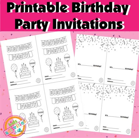 birthday party invitation template printable polito weddings
