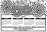 Coloring Calendar Printable Pages Kids Sri Ravi Inspiring Shankar Teenagers A4 Please Print Quotes Click Size sketch template