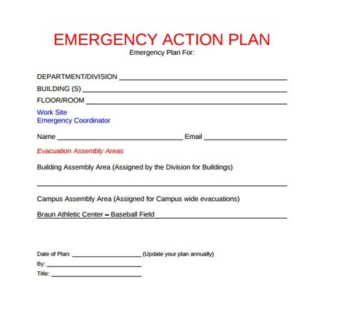 emergency response plan template  small business williamson gaus