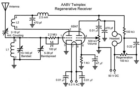 aav twinplex regenerative receiver schematic diagrams  circuit descriptions