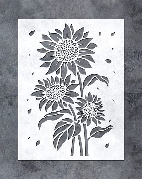 sunflower paint stencil