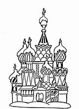 Coloring Moscow Kremlin Russia Pages Cathedral Basil Colouring Printable Supercoloring St Color Kids Coloriage Russie Moscou Dessin Russe sketch template