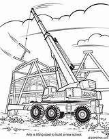 Coloring Crane Pages Construction Wrecking Ball Truck Vehicle Printable Drawing Site Colouring Color Vehicles Building Getdrawings Car Real Getcolorings Equipment sketch template