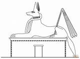 Egypt Coloring Pages Drawings Anubis Egyptian Ancient Jackal Drawing Printable Dog Mythology Visit sketch template