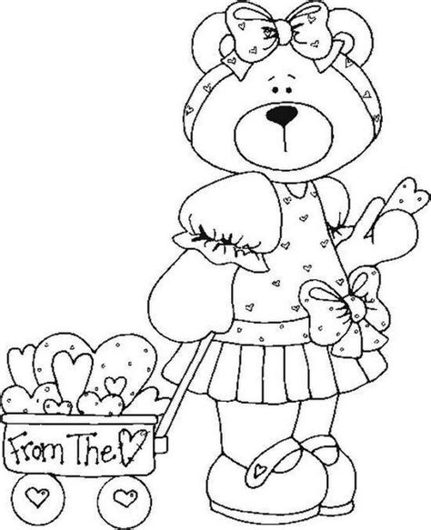february girl bear coloring pages teddy bear coloring pages