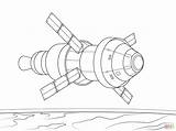 Orion Coloring Spacecraft Pages Module Service Printable Satellite Drawing Cartoon Drawings Supercoloring Spaceships Sheets Draw sketch template