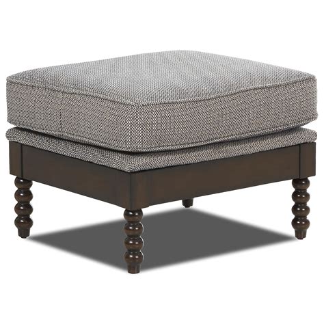 klaussner chairs and accents rocco ottoman with turned