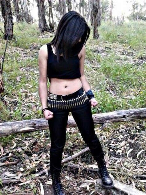 bullet belt black metal fashion metalhead fashion metalhead girl