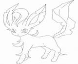 Coloring Pages Pokemon Eevee Leafeon Printable Color Info sketch template