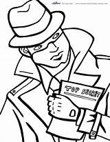 Printable Coloring Spy Pages Detective Kids Fbi Printables Crime Scene Secret Atlanta Agent Falcons Sheets Coolest Flashlight Print Party Detektiv sketch template