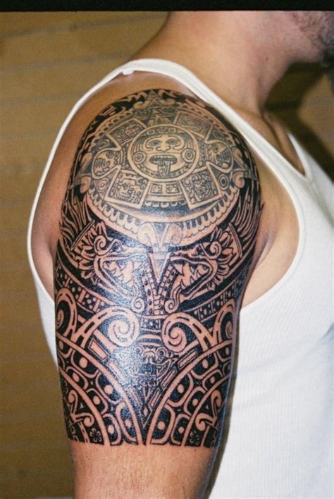 33 Aztec Half Sleeve Tattoos 15 Aztec Tattoo Designs And 125 Tribal