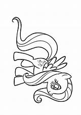 Coloring Pony Little Pages Fluttershy Books Printable Color Momjunction sketch template