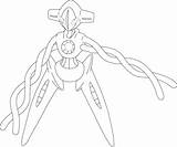 Pokemon Coloring Pages Deoxys Color Printable Drawing Online Print Categories sketch template