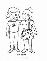Coloring Friendship Pages Getcolorings sketch template