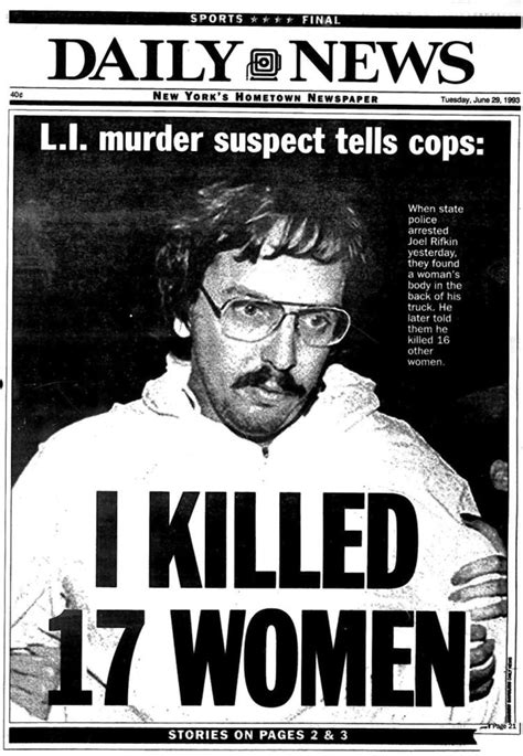 serial killer joel rifkin arrested in 1993 ny daily news