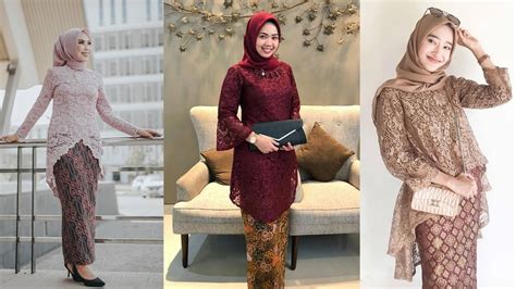 33 Model Baju Kebaya Brokat Muslim Modern 2020 Terbaru Youtube