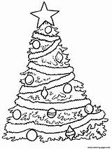 Christmas Tree Coloring Pages Printable Print Color sketch template