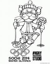 Olympics Olympic Coloring4free Mascots Colouring sketch template