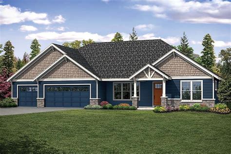 plan  ranch style   bed  bath  car garage ranch style house plans ranch house