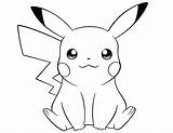 Pikachu sketch template