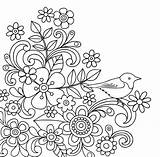 Flowers Coloring Henna Doodles Fauna Flora Gambar Lukisan Swirls Volinski Besuchen Gekritzel Artykuł sketch template