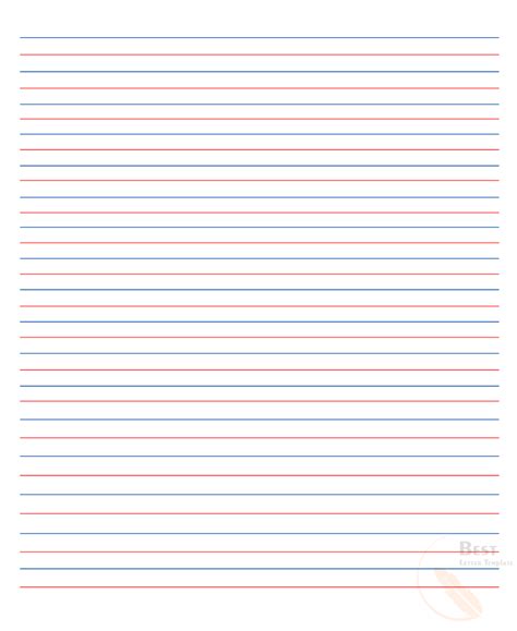 printable lined paper templates  kids