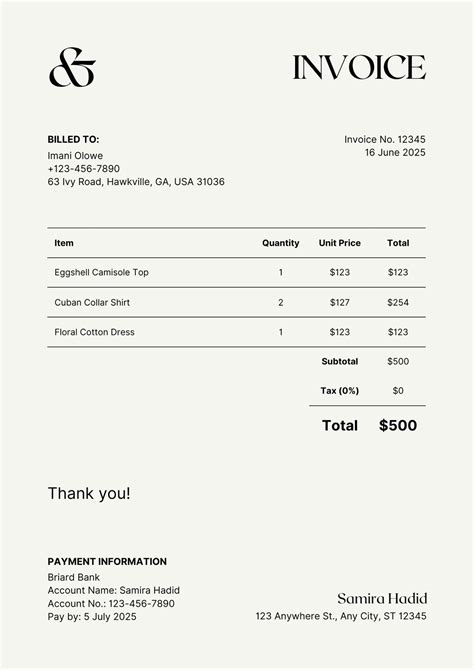 invoice templates print email invoices