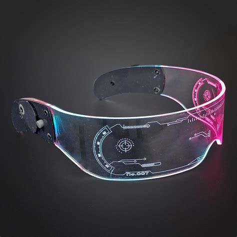 multicolored led visor glasses
