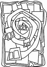 Hundertwasser Coloriage Kandinsky Mondrian Colorier Ausmalbilder Dessin Friedensreich Abstrait Hunderwasser Kleurplaten Coloriages Kunstenaars Maniere Maternelle Graphisme Zeichenunterricht Klee Plastiques Zentangle sketch template