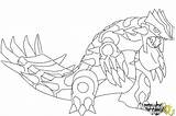 Pokemon Groudon Primal Draw Coloring Drawing Drawingnow Step Color sketch template