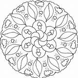 Mandala Coloring Pages Mandalas Drawing Automne Adult Herfst sketch template