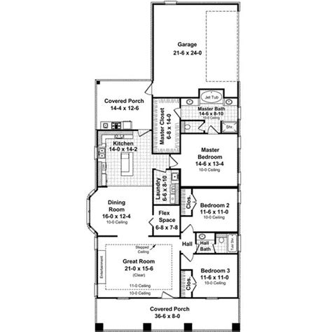 bungalow style house plans  square foot home  story  bedroom   bath  garage