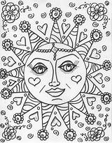 Coloring Pages Hippie Own Sun Book Moon Adult Drawing Cool Color Library Clipart Sheets Printable Designs Aesthetic Easy Getcolorings Journaling sketch template
