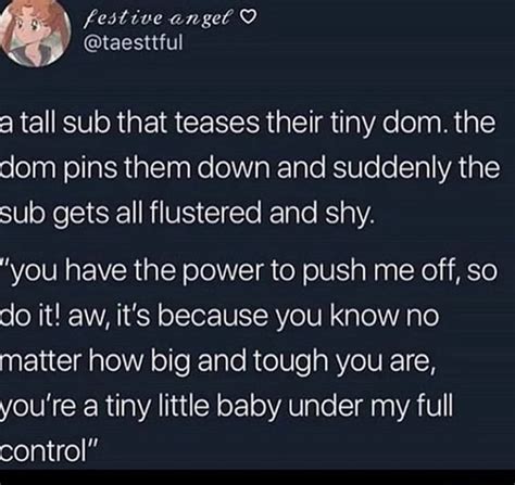 a tall sub that teases their tiny dom the dom pins them down and