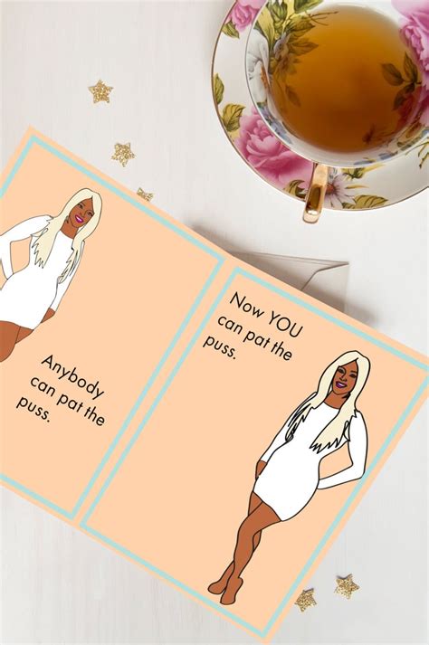 the real housewives of beverly hills rhobh pat the puss card etsy