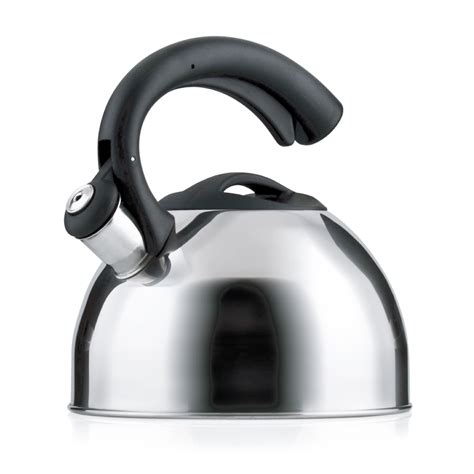 whistling tea kettle  cool grip ergonomic handle  stainless steel