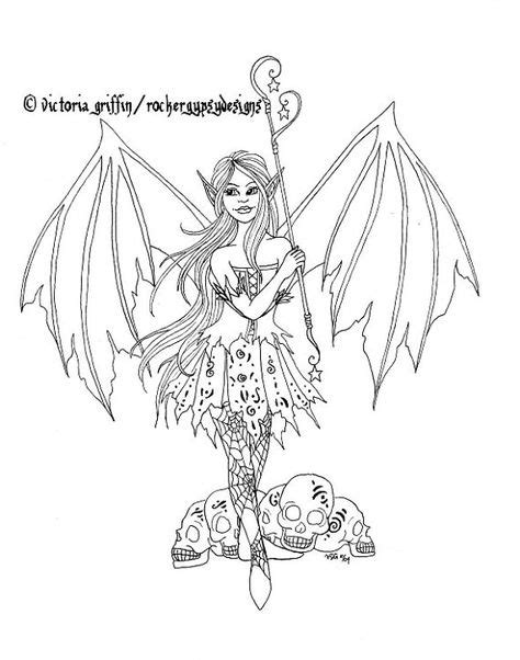 fairy coloring page halloween coloring page gothic coloring page