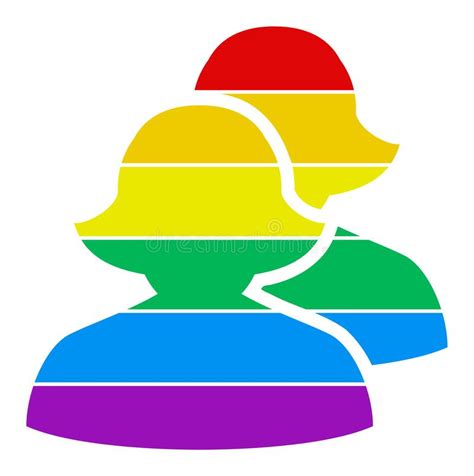 Gay And Lesbian Flat Icons In Set Collection For Design Sexual Minority