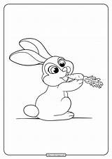Carrot Coloring Rabbit Printable Eat Cute Whatsapp Tweet Email sketch template