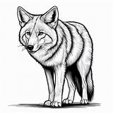 Coloring Coyote Pages Printable sketch template