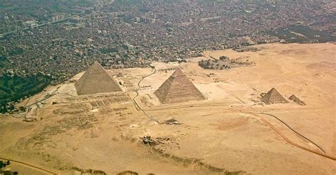 The Pyramids Of Giza Aerial View Illustration World