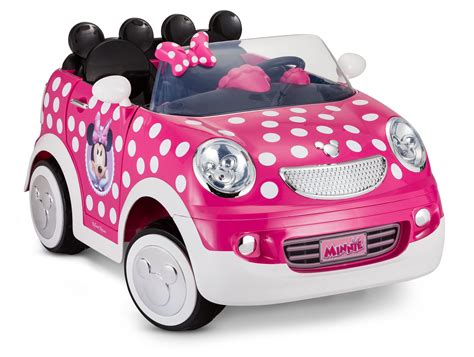 disney minnie mouse hot rod coupe ride  toy  kid trax  volt