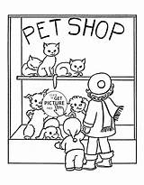 Coloring Pet Pages Town Animals Pets Shop Colouring Kids Worksheet Sagwa Animal Worksheets Children Color Printable Puppy Christmas Print Patrol sketch template