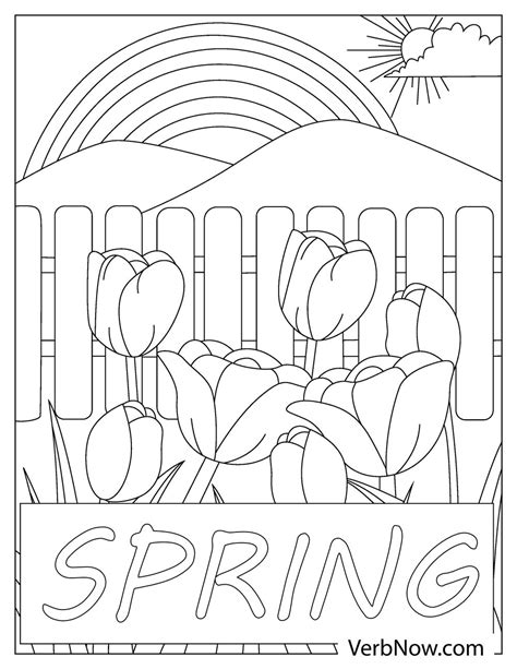 spring coloring pages book   printable  verbnow