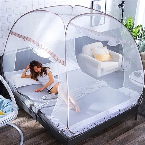 mosquito bed net automatic installation bed netting tent  door mongolian yurt mosquito net
